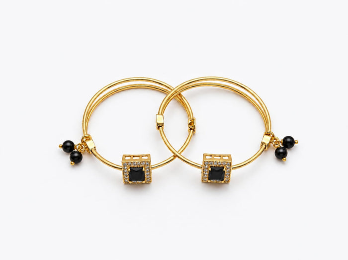 Noir Luxe Twin Bangles